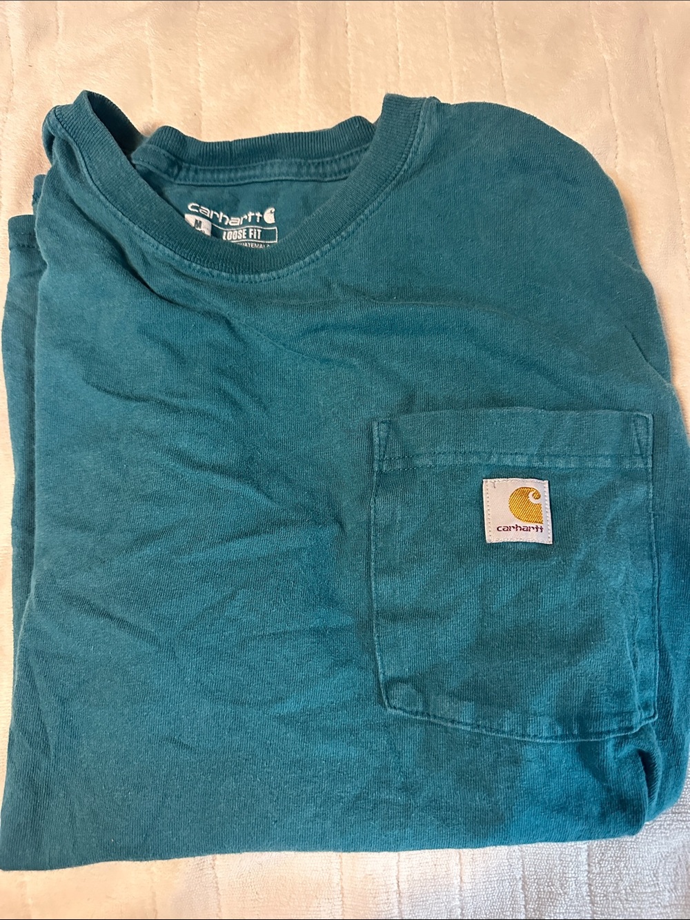 Carhartt Teal Short Sleeve Pocket Tee - Loose Fit